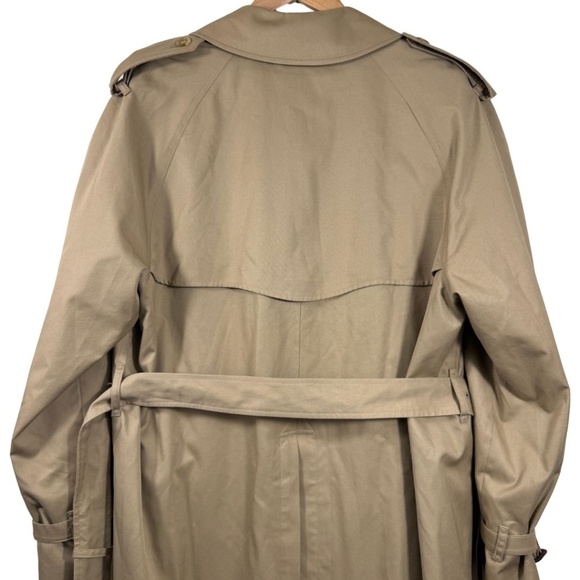 Vintage Unisex Men's Stollerys Trench Coat Made in England  Check Lining S42 - Picture 7 of 16